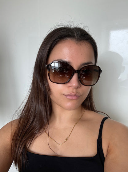 Vintage 2000s Chanel Oversized Sunglasses | O/S, Brown