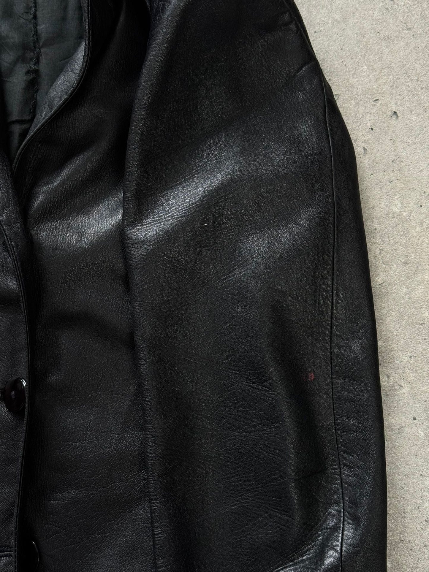 Gianni Versace 1990s Fitted Leather Jacket - XS