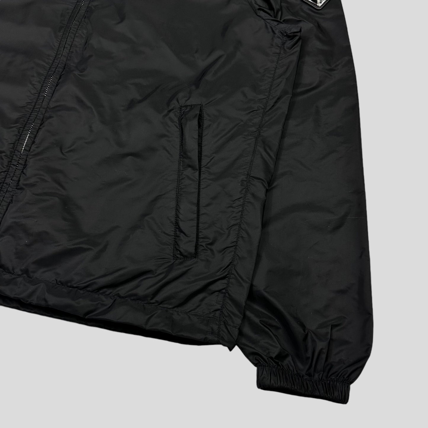 Prada Milano 2014 Nero Black Nylon Windbreaker - L