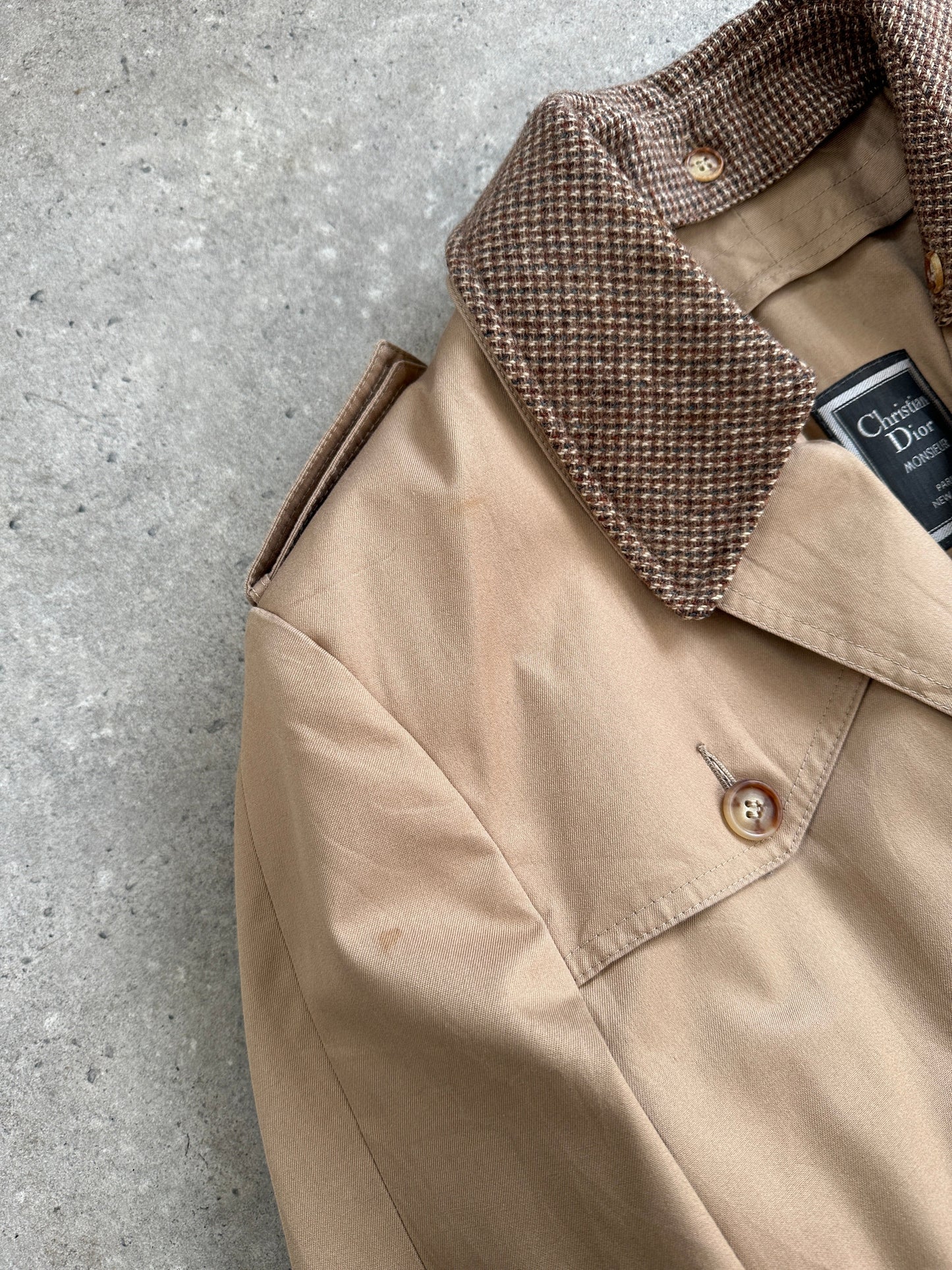 Christian Dior Monsieur Cotton Single Breasted Belted Trench Coat - M