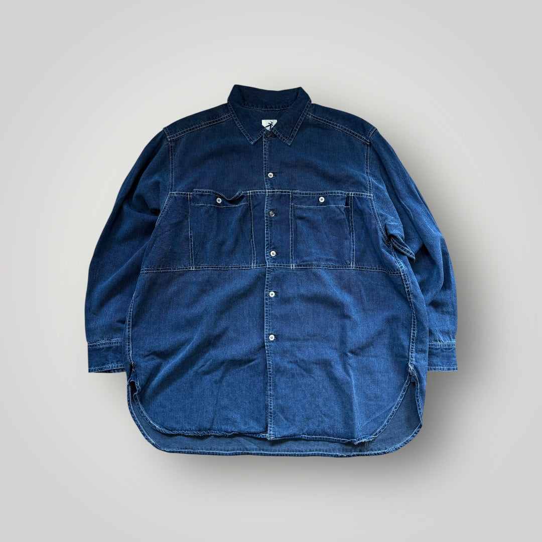 Hai Sporting Gear by Issey Miyake Denim Overshirt M | Default Title, White