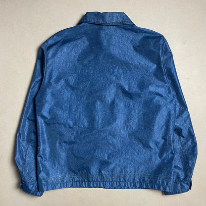 S/S 2002 Sapphire Blue Laminated Webbing 2 Biker Jacket