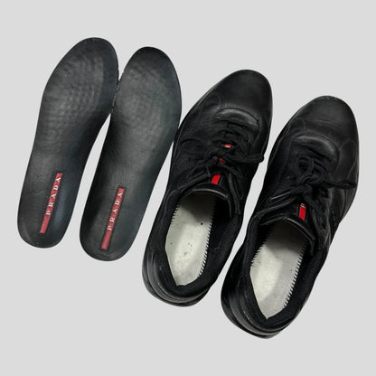 Prada 2007 Cups Carbon Logo Triple Black - UK8