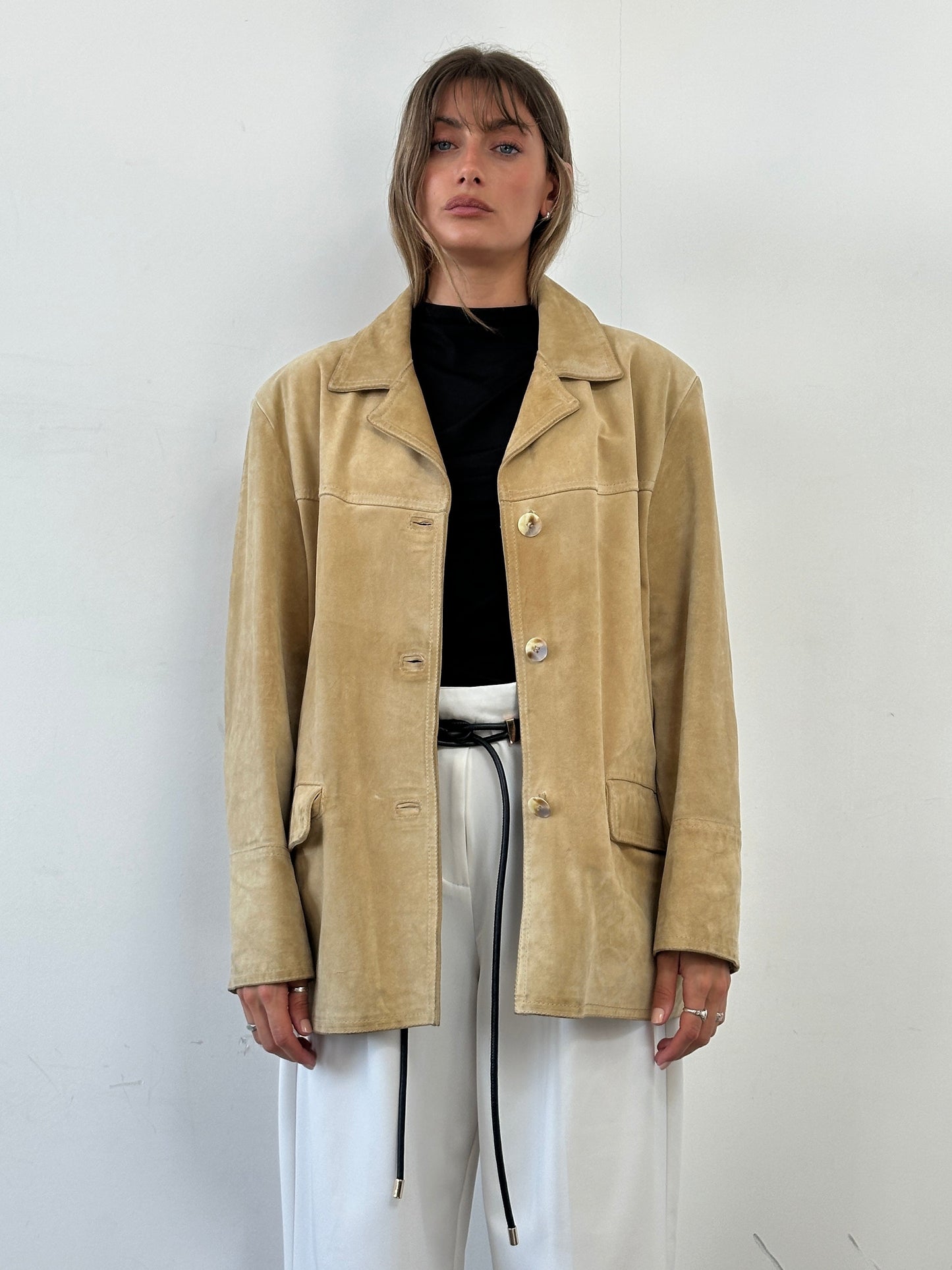 Vintage Boxy Suede Jacket - L/XL