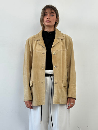 Vintage Boxy Suede Jacket - L/XL