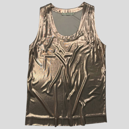Balenciaga Paris 00’s Silk ‘Wet Look’ Glitter Vest Tank Top | Default Title, Multicoloured