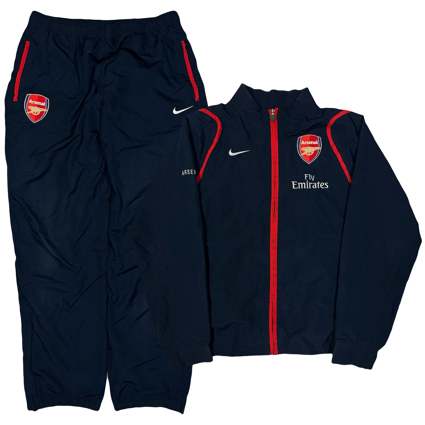 Nike 2006/07 Arsenal Tracksuit In Navy & Red ( S )