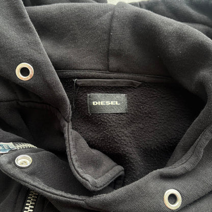 DIESEL ZIP HOODIE | O/S, Black