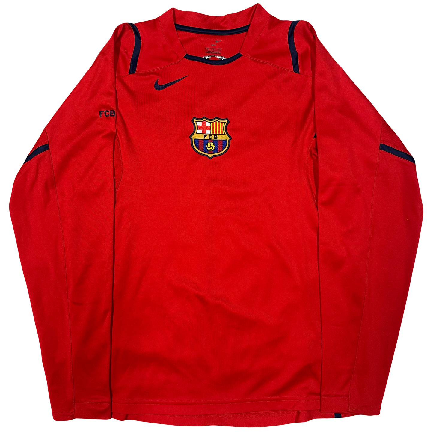 Nike Barcelona 2006/07 Training Long Sleeve Shirt In Red ( M )