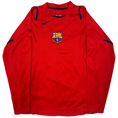 Nike Barcelona 2006/07 Training Long Sleeve Shirt In Red ( M )