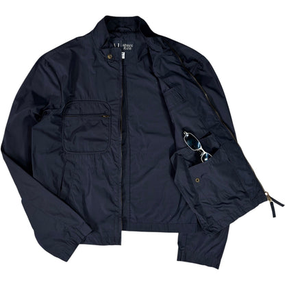 Armani Jeans 00's Navy Cropped Multipocket Jacket M | Medium, Navy