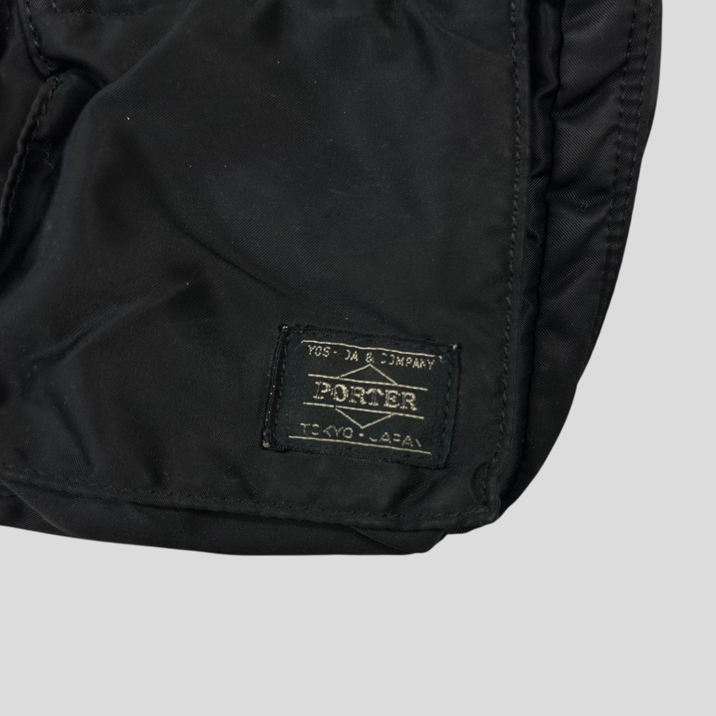 Porter 00’s Black Nylon Tanker Multipocket Crossbody Bag