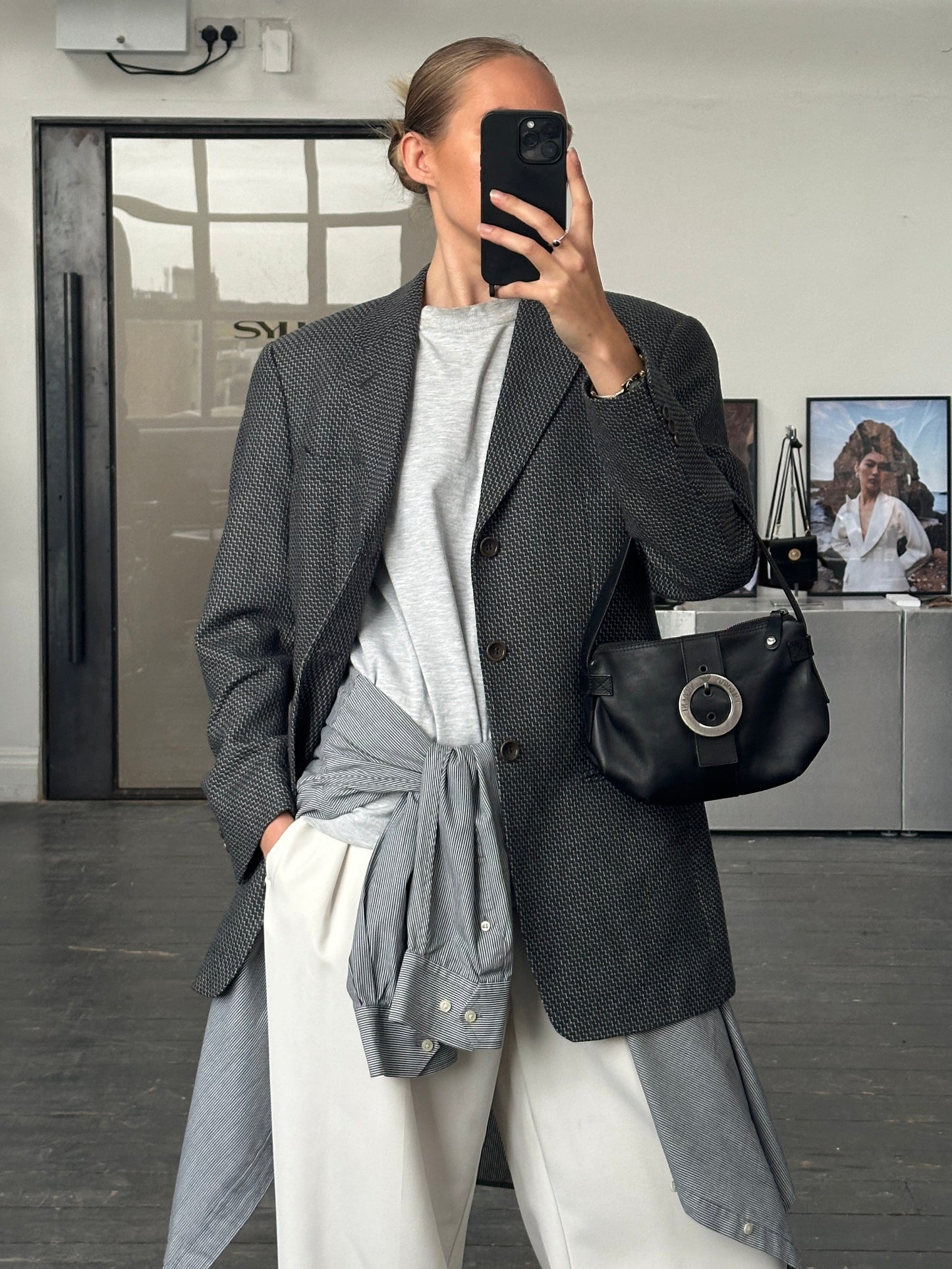 Armani Collezioni 1990s Pure Wool Woven Blazer - 38R/M