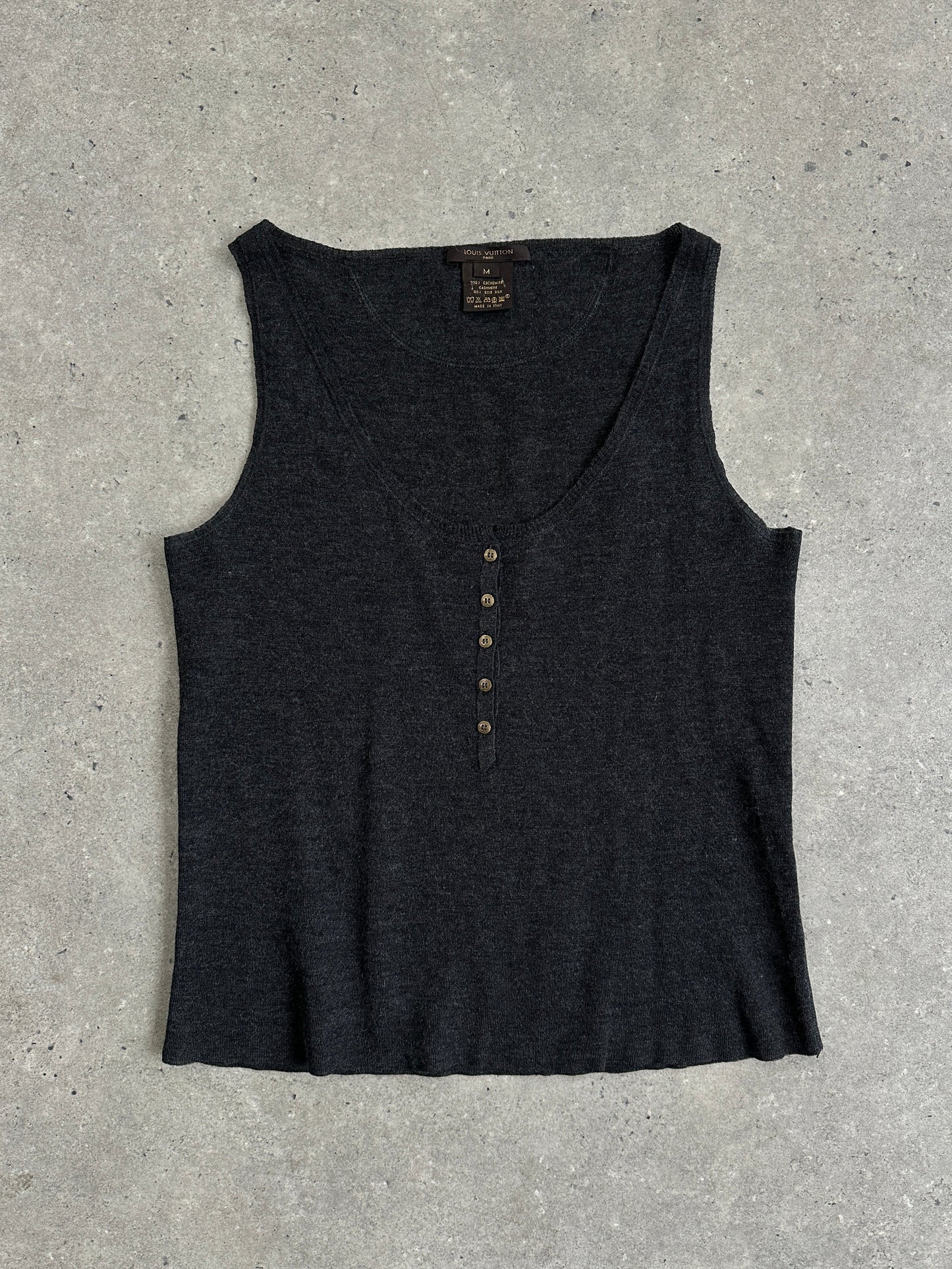 Louis Vuitton Cashmere Silk Sleeveless Vest Top - M