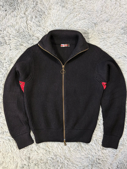 Prada Sport 00’s Heavyweight Ribbed Cardigan Knit Jacket - S/M | O/S, Multicoloured