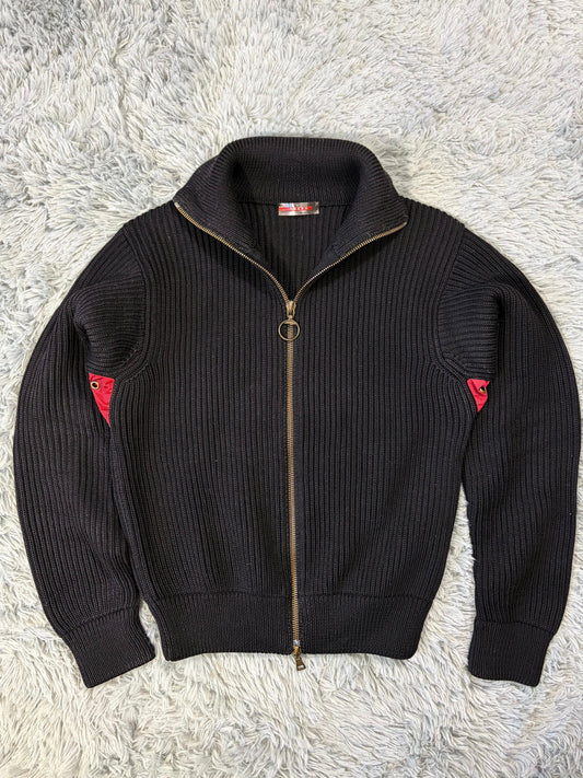 Prada Sport 00’s Heavyweight Ribbed Cardigan Knit Jacket - S/M | O/S, Multicoloured