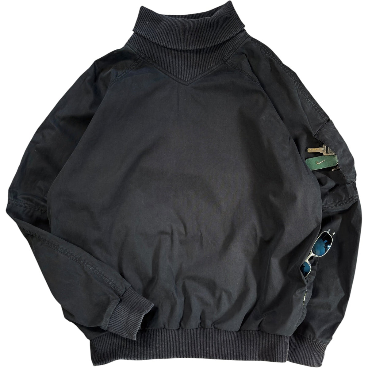 Maharishi 2002 Ribbed Neck Drill Top S | Small, Black