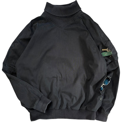 Maharishi 2002 Ribbed Neck Drill Top S | Small, Black