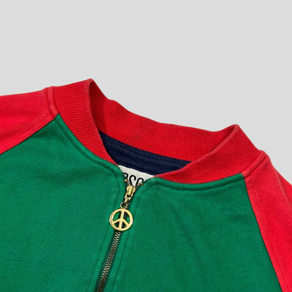 Moschino Jeans 80’s Patch & Work Cotton Cropped Bomber - S/M