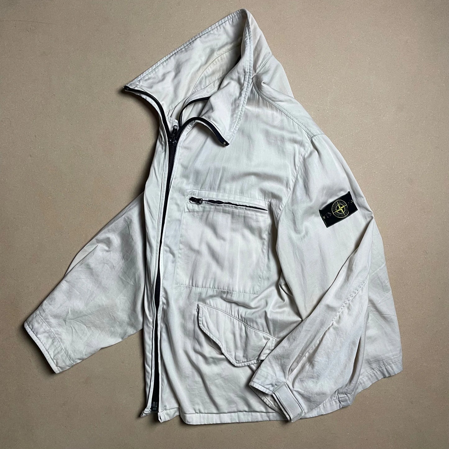 A/W 1996 Cream Raso Gommato Field Jacket