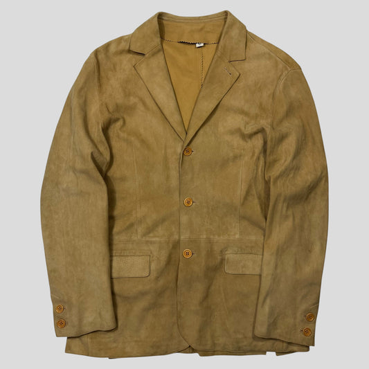 Miu Miu SS00 Suede Leather Blazer Jacket - IT50 (M) | Default Title, Multicoloured