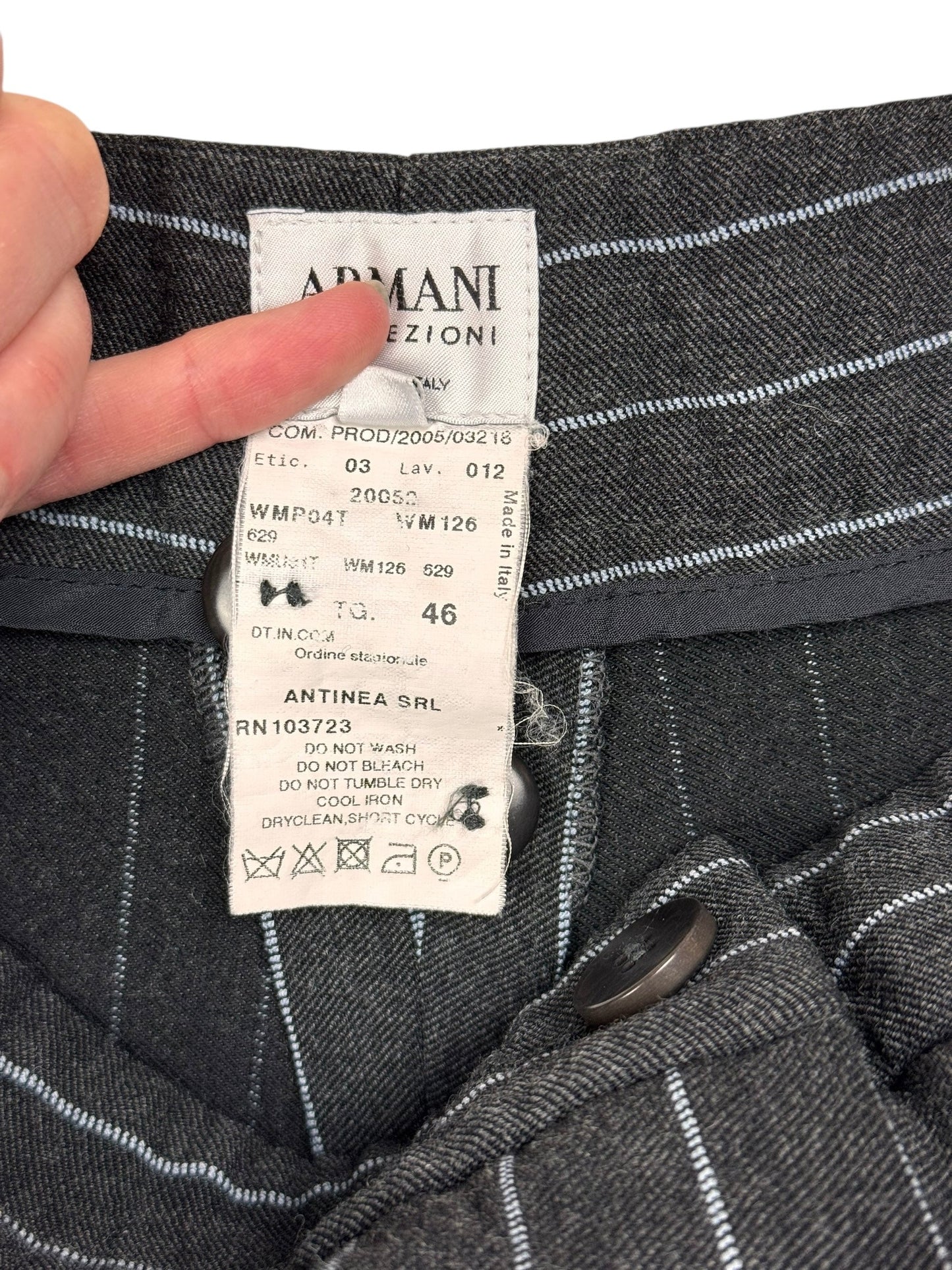 Armani Collezioni 2005 pinstripe trousers | Grey, Multicoloured