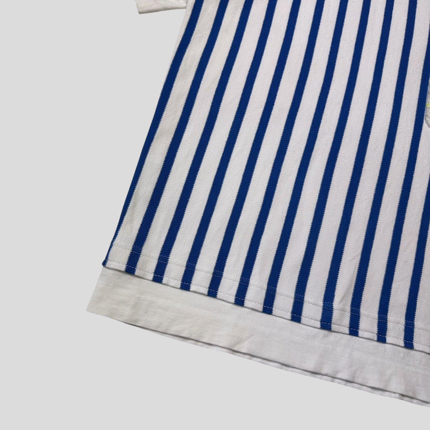 Comme Des Garçons Homme 2009 Striped Appliqué Pocket T-shirt - S | Default Title, White