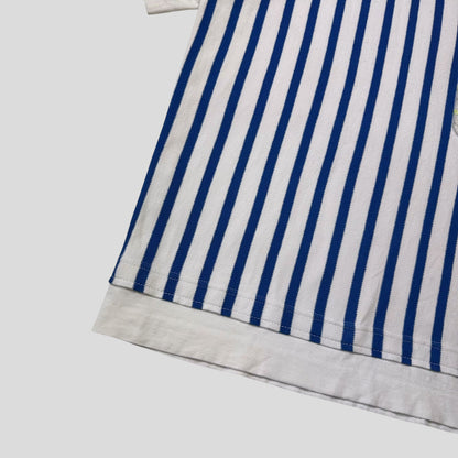 Comme Des Garçons Homme 2009 Striped Appliqué Pocket T-shirt - S | Default Title, White