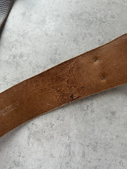 Vintage 1990s Chunky Leather Belt - W34-38