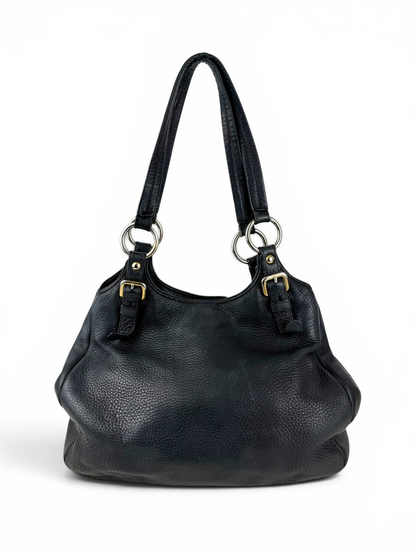 2010s Prada Milano Vitello Daino Navy Hobo Handbag | O/S, Multicoloured