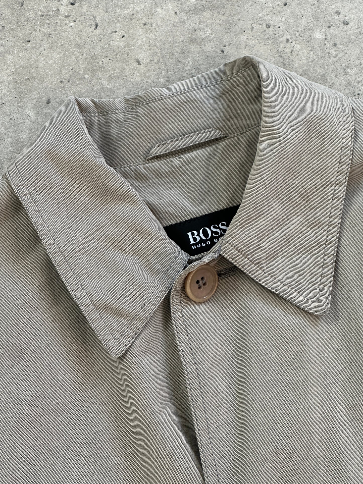 Hugo Boss 2000s Single Breasted Trench Coat - L/XL