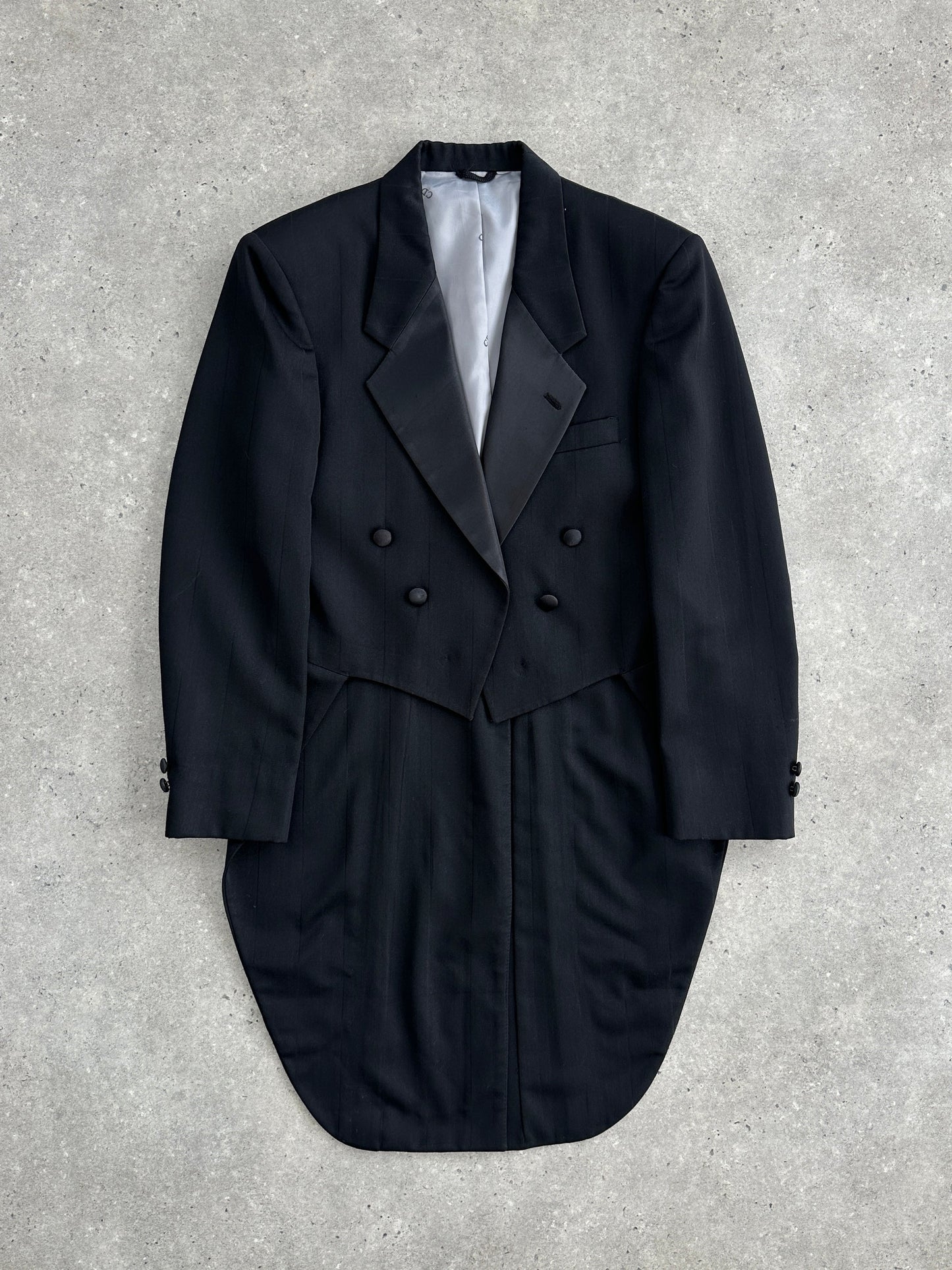 Christian Dior Monsieur 80s Double Breasted Tuxedo Tailcoat Blazer - M