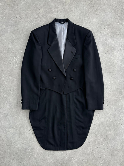 Christian Dior Monsieur 80s Double Breasted Tuxedo Tailcoat Blazer - M