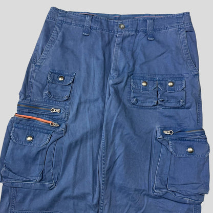 Polo 90’s Ralph Lauren Washed Multipocket Cargo Trousers - 34-36 | Default Title, Blue