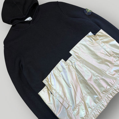 Stone Island AW/18 Iridescent Coating Coating Tela Reflex Knitted Hoodie L