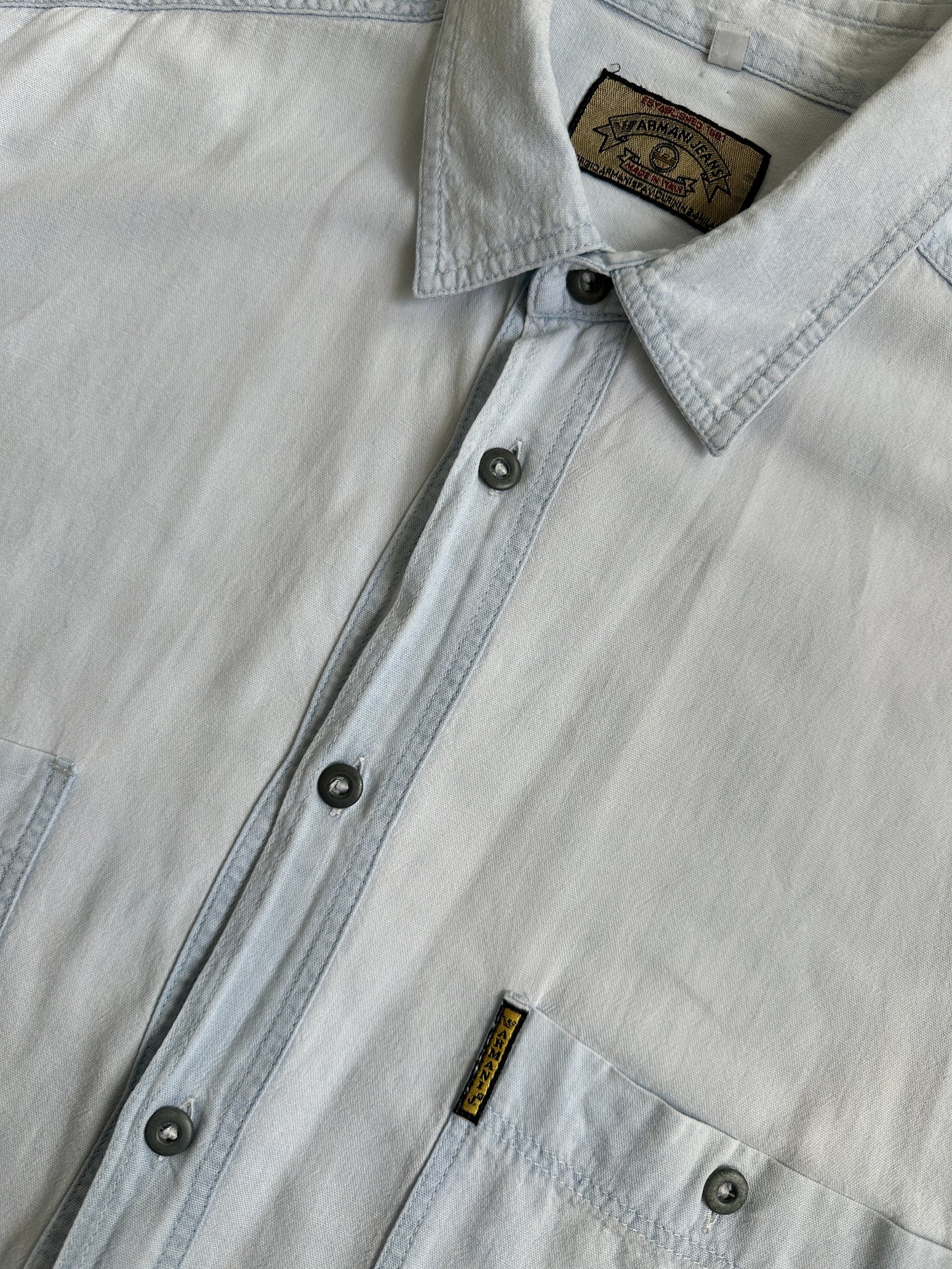 Armani Jeans Light Wash Denim Shirt - XL