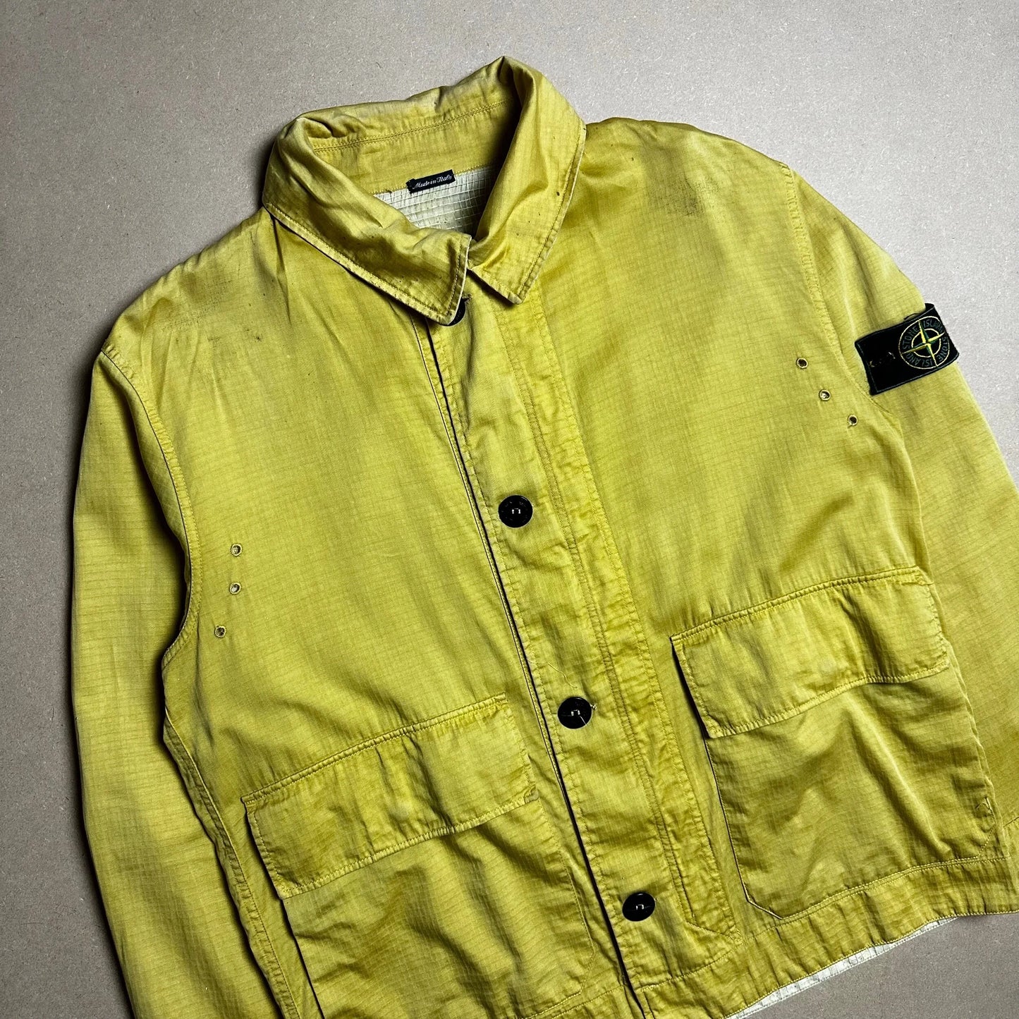 S/S 1994 Lemon Yellow Reversible Spiderweb Silk Light Jacket