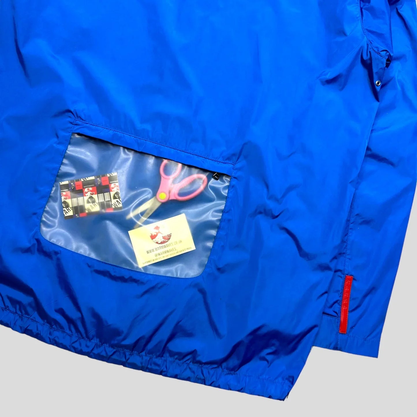 Prada Sport SS99 Latex Pocket Electric Blue Jacket - L