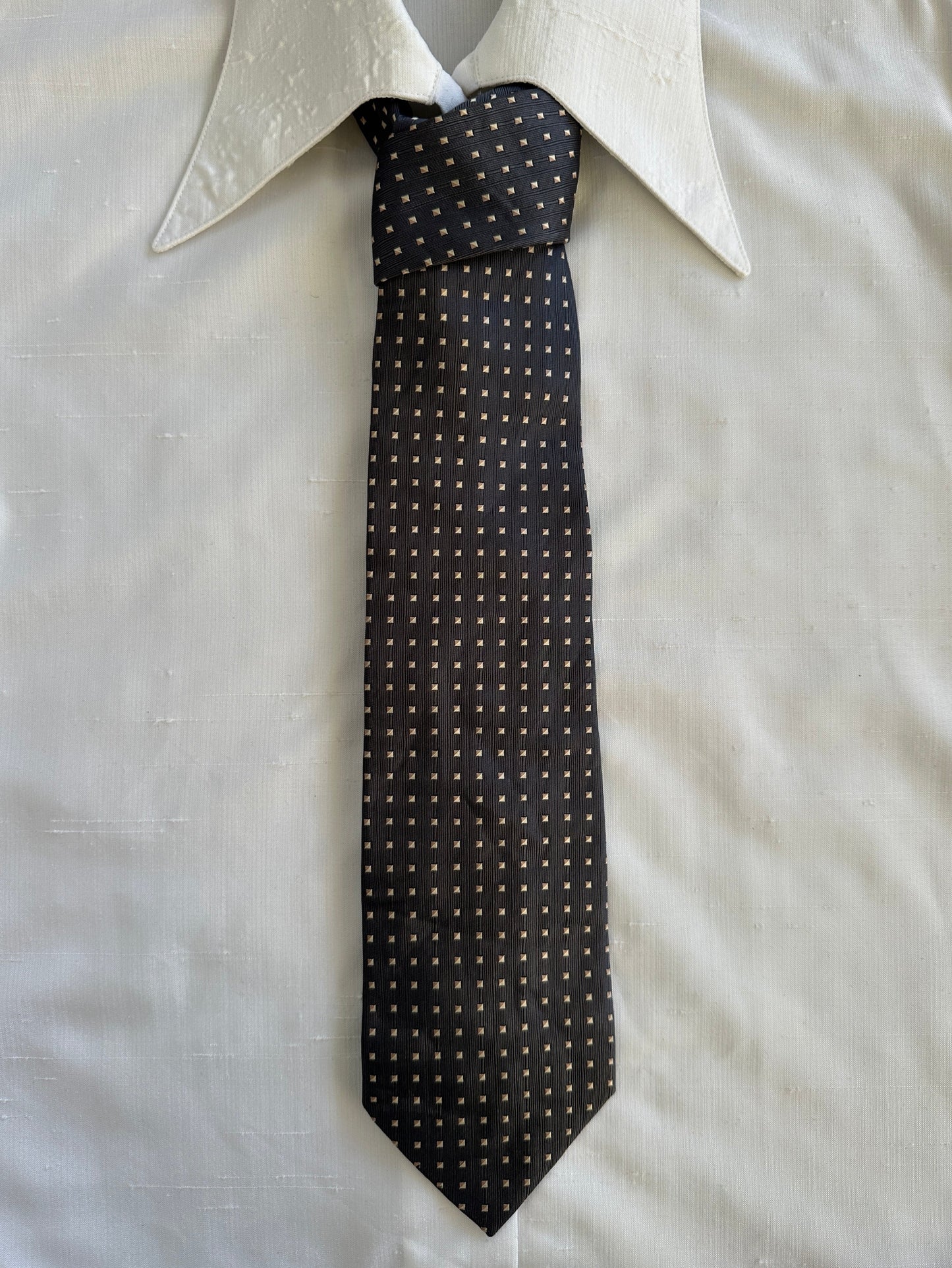 Vintage 1990s Pure Silk Patterned Tie - One Size