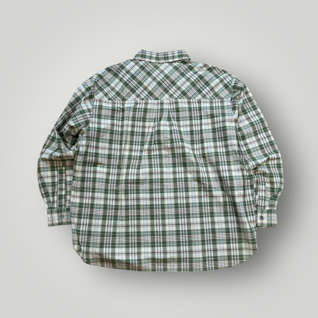 Hai Sporting Gear by Issey Miyake 90's Plaid Check Patchwork Shirt M | Default Title, Green