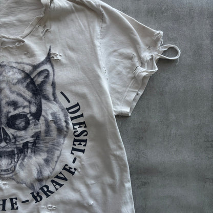DIESEL DISTRESSED T-SHIRT | O/S, Red