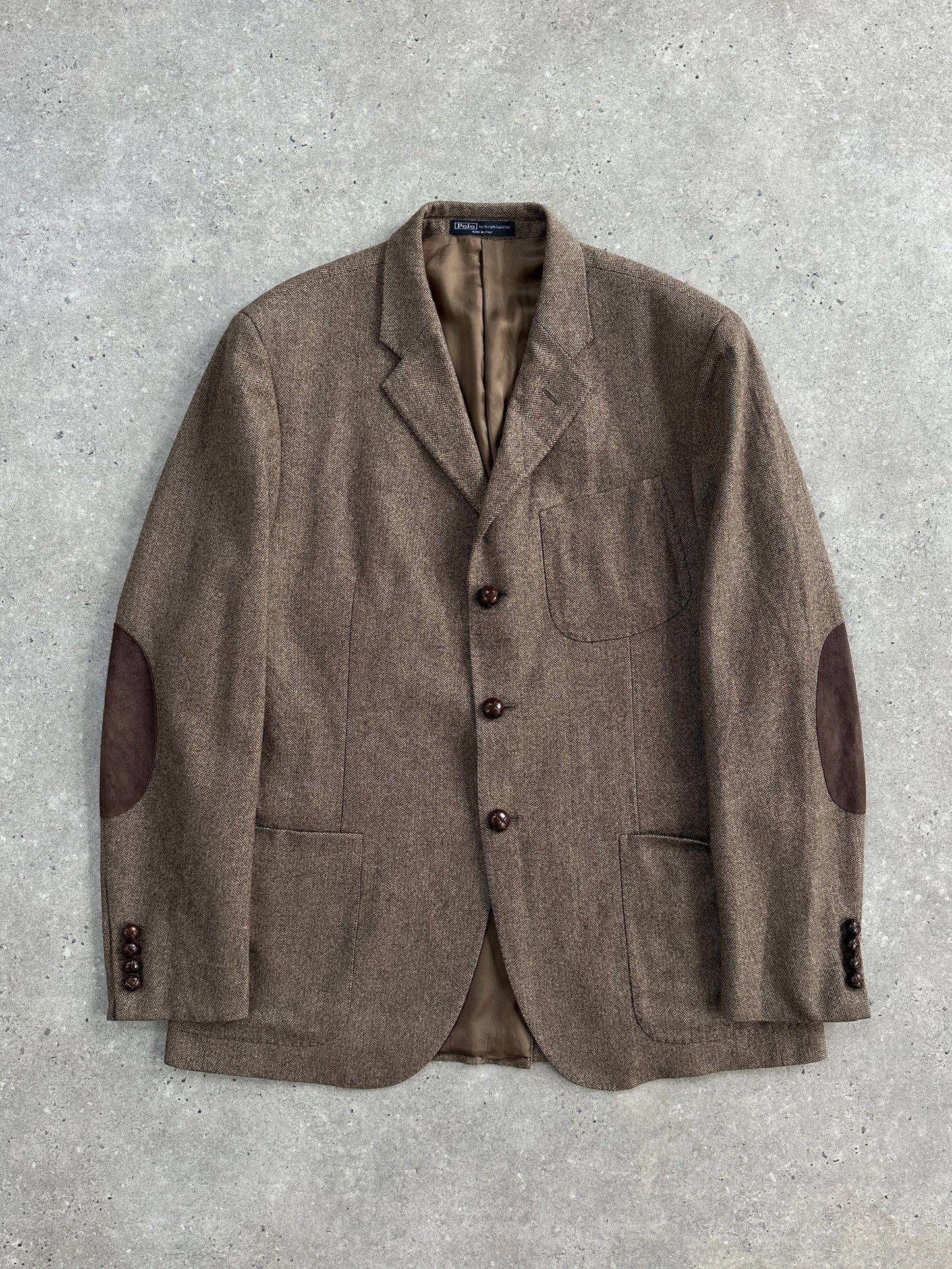 Ralph Lauren Polo 2010s Pure Wool Herringbone Blazer - 44R/XL