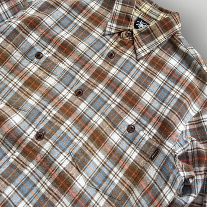 2000's Stüssy cotton Flannel Shirt M | O/S, Brown