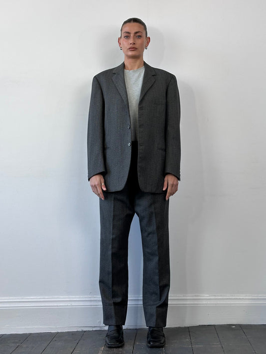 Vintage Pure Wool Single Breasted Suit - 40R/W32