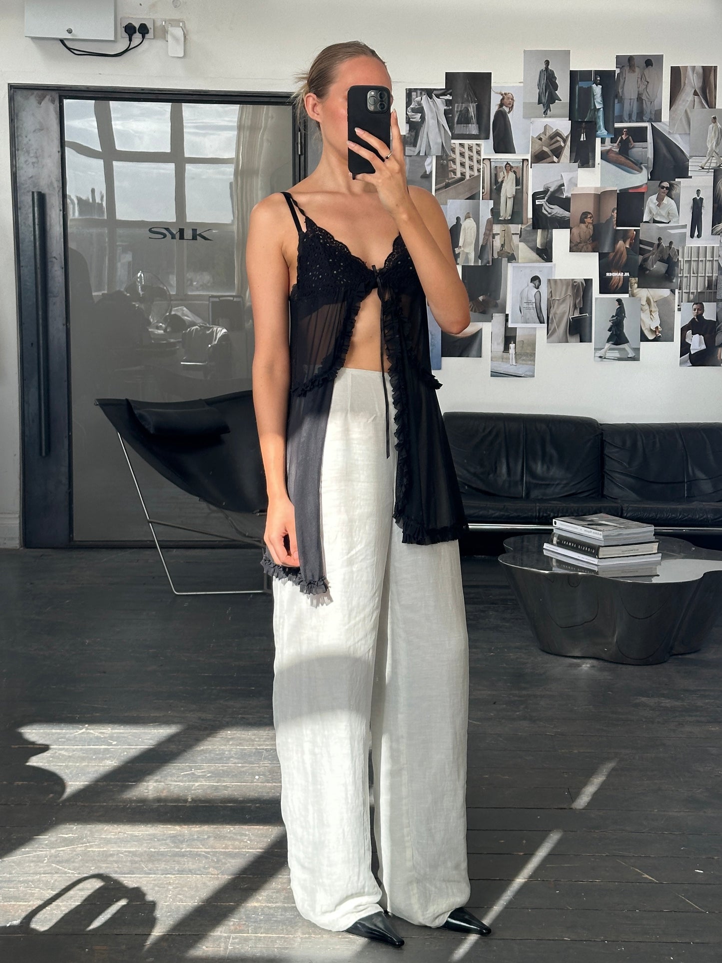 Giorgio Armani 1999 Wide Leg Linen Trousers - W28-30