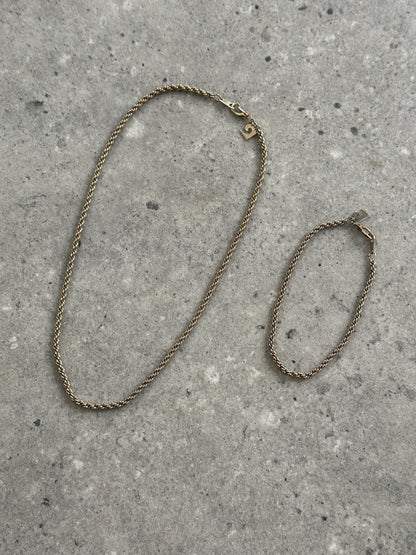 Pierre Cardin Gold Plated Necklace & Bracelet Chain Set - Known Source
