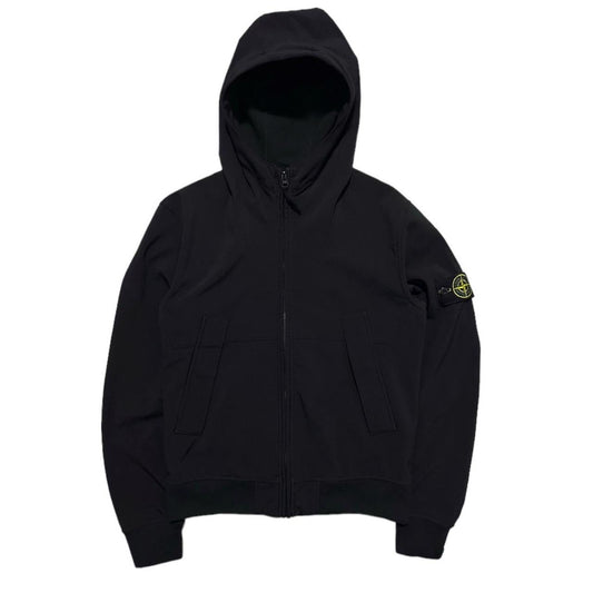 Stone Island Black Soft Shell Jacket | Large, Black