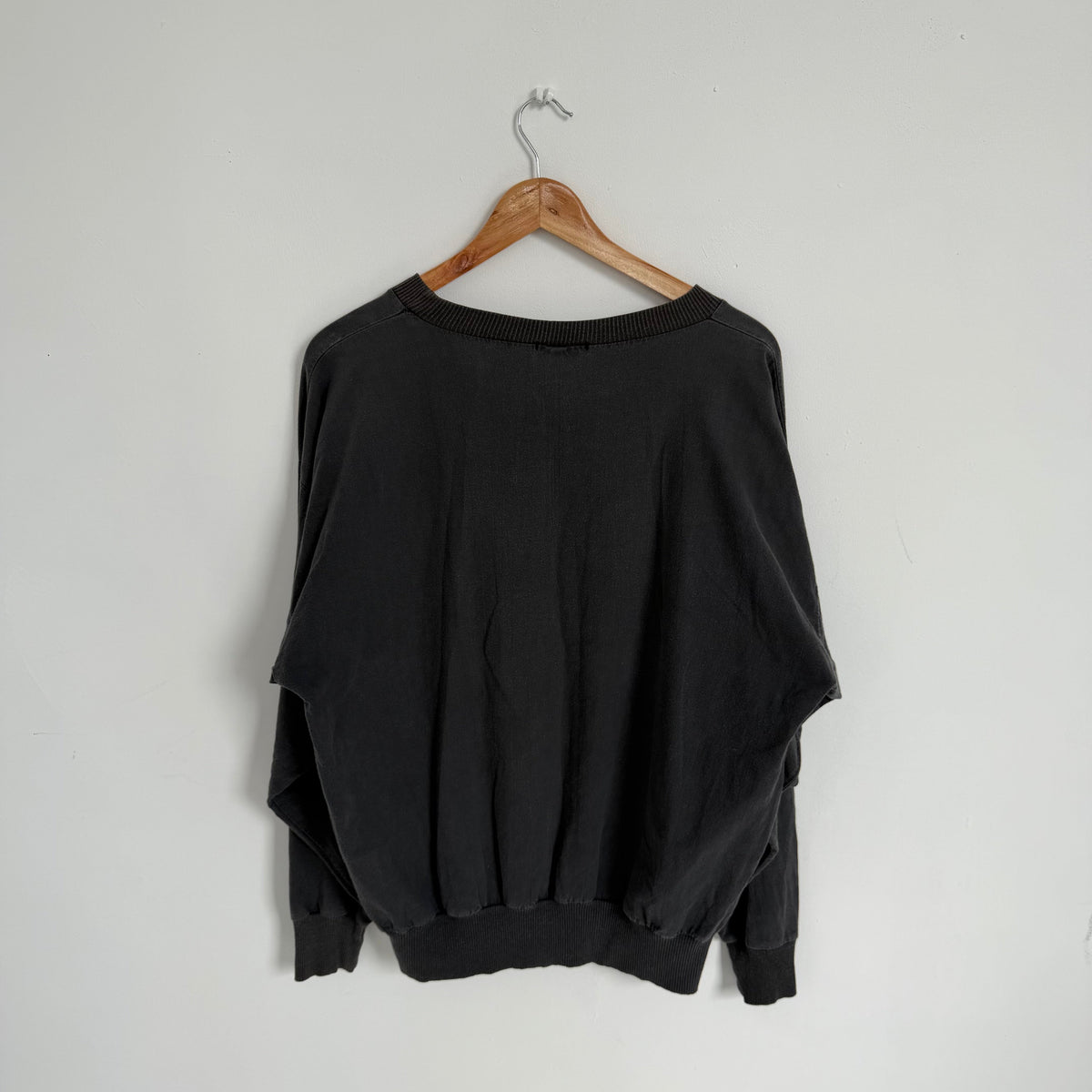 1980s emporio armani graphic pullover sweater | O/S, Black