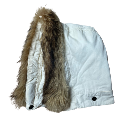 A/W 1985 White Coyote Fur Trim Hood Jock Country Jacket