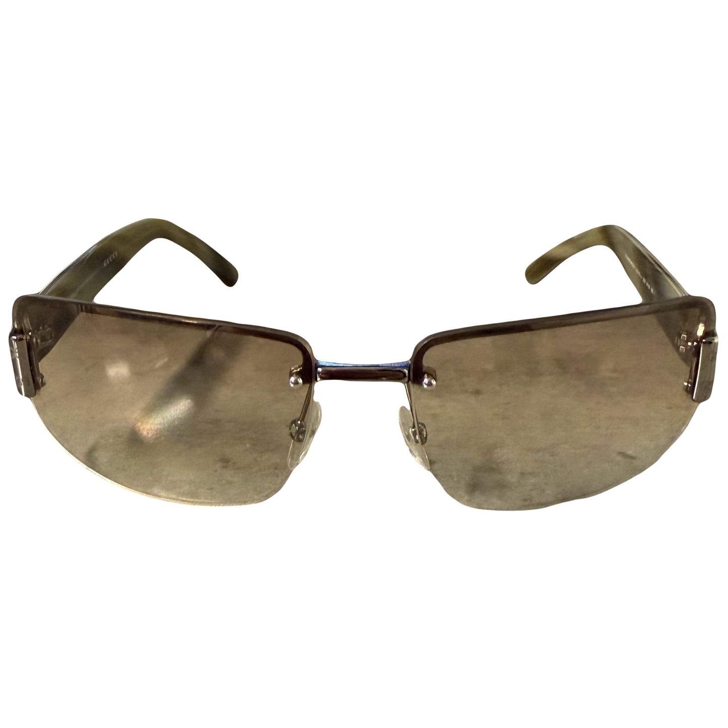 Gucci Monogram Sunglasses In Olive Green | O/S, Green